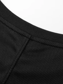 Annil Children's Clothing Boy's Letter T-Shirt Summer Cool Feeling Moisture Wicking Boy's Thin Quick Drying Top