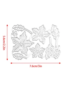 花卉和葉子圖案模切，用於剪貼簿切割模板金屬碳鋼刀模，用於DIY剪貼簿、書籤、相冊、卡片裝飾製作 - 銀色 - 查看 3