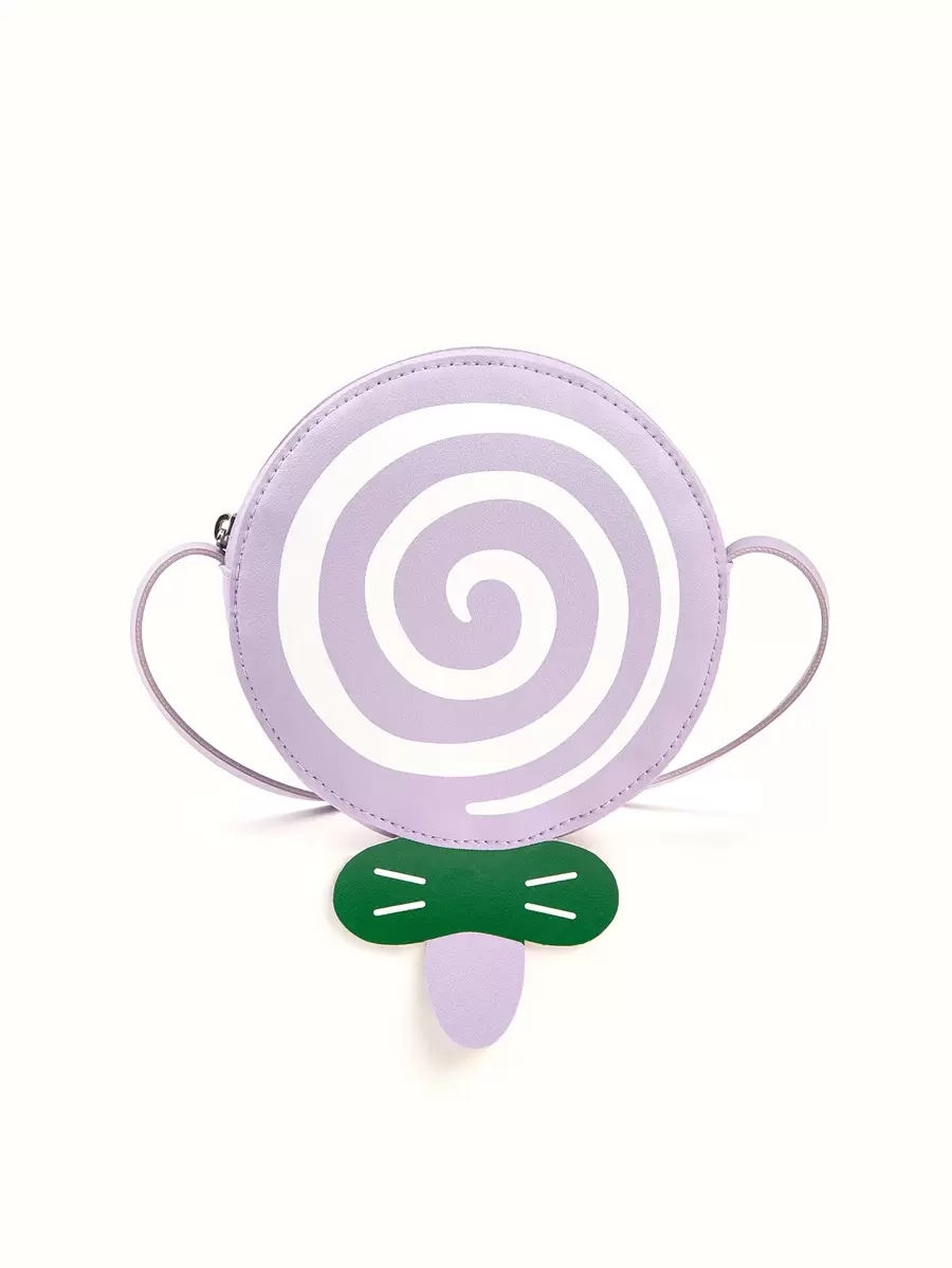 1個女孩可愛棒棒糖造型的斜跨包