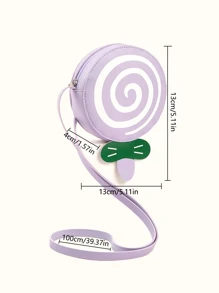 1個女孩可愛棒棒糖造型的斜跨包