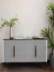 1卷灰色即剝即貼壁紙草布接觸紙仿亞麻紋理壁紙灰色自粘牆紙適用於臥室櫥櫃抽屜襯裡裝飾可移除接觸紙 - 灰色 - 查看 5