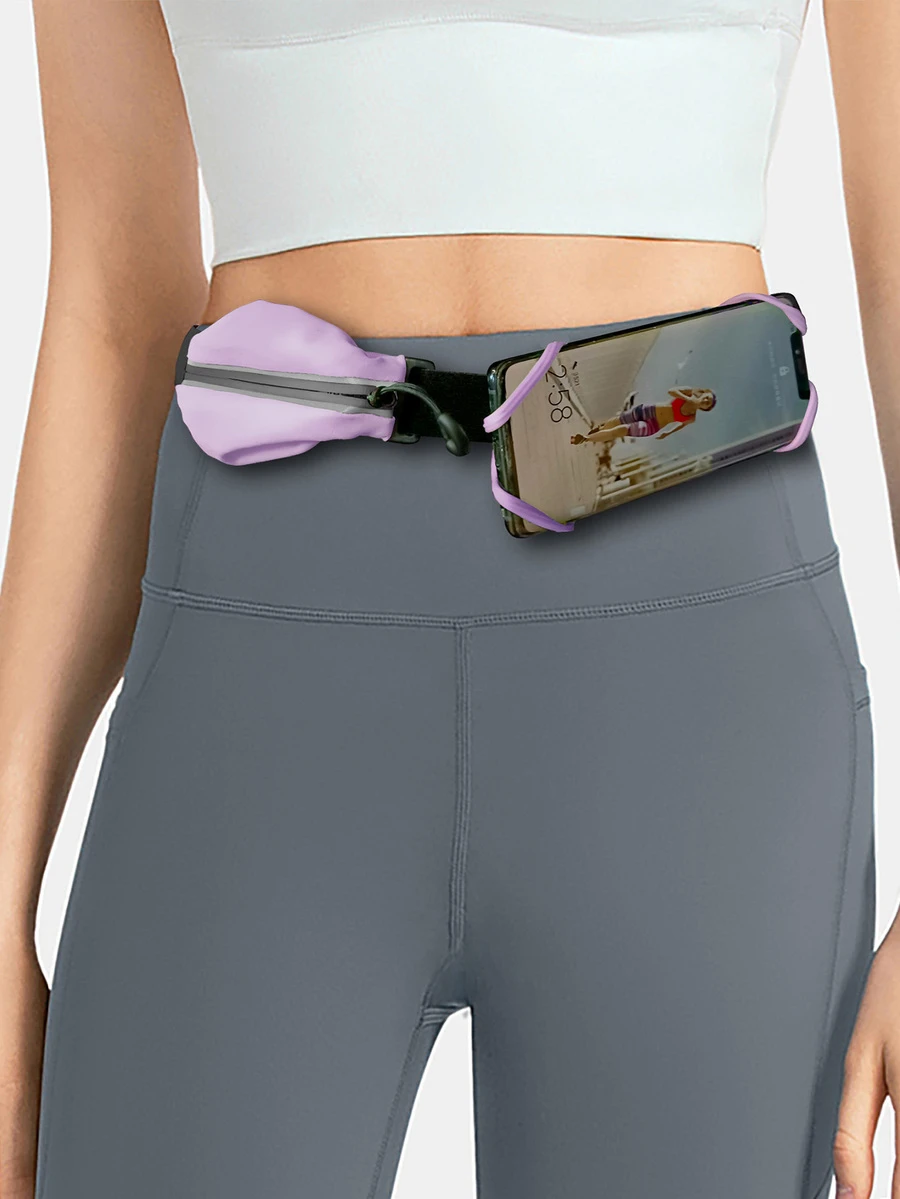 enfiti 跑步手臂手機支架腰包 - 紫色 - 查看 1