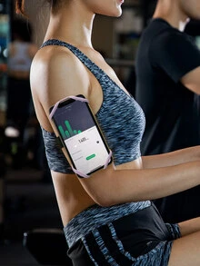 enfiti 跑步手臂手機支架腰包 - 紫色 - 查看 2