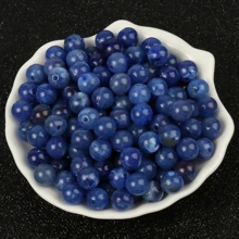 Túi 6 8 10Mm Mây Giả Đá Tác Dụng Tròn Acrylic Hạt Cho Tự Làm Vòng Tay Vòng Cổ Trang Sức Làm thủ Công Tiếp Liệu - Màu xanh lam - Xem 2