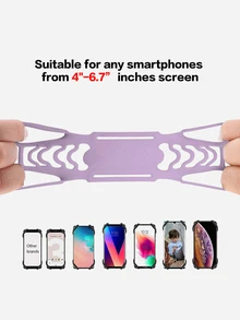 enfiti 跑步手臂手機支架腰包 - 紫色 - 查看 6