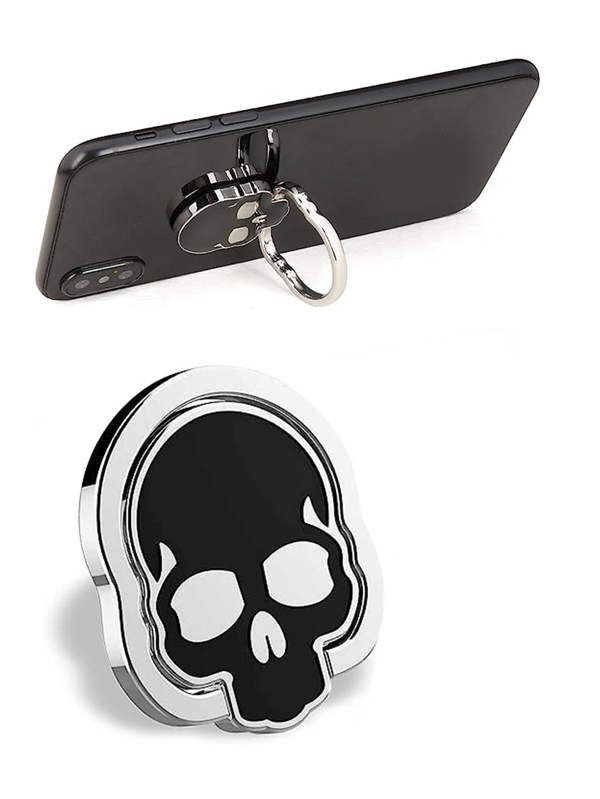 Halloween Schädel Design drehbarer Telefonring Halter kompatibel mit iPhone, Android Handy, Geschenk für Geburtstag, Familie, Freunde Fingerring Halter, Handygriff, Handyzubehör