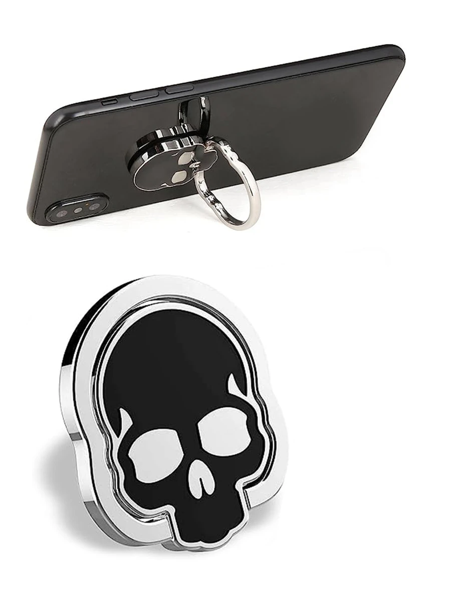 Halloween Skull Design Rotatable Phone Ring Holder Compatible With IPhone, Android Phone, Gift For Birthday, Family, Friends Finger Ring Holder, Phone Grip, Phone Accessories