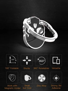 Halloween Skull Design Rotatable Phone Ring Holder Compatible With IPhone, Android Phone, Gift For Birthday, Family, Friends Finger Ring Holder, Phone Grip, Phone Accessories
