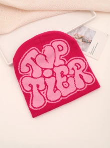 Mũ len thời trang họa tiết chữ cái dành cho nữ cho cuộc sống hàng ngày - Nhiều màu - Xem 1