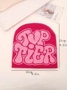 Mũ len thời trang họa tiết chữ cái dành cho nữ cho cuộc sống hàng ngày - Nhiều màu - Xem 2