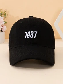 1頂男士復古洗水棒球帽 - 黑色 - 查看 2