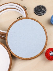 17.5cm Round Antique Wood Grain Embroidery Hoop (1pc) - Brown - View 3