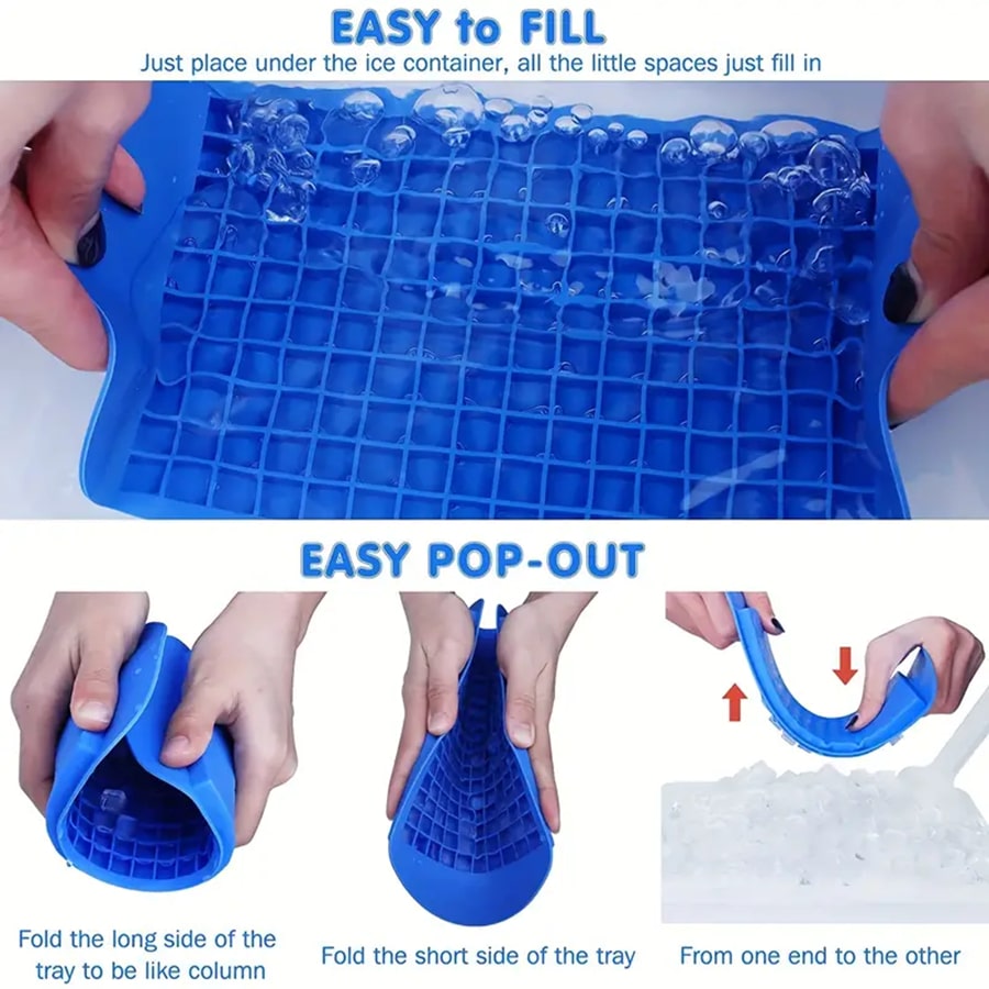 1pc Ice Cube Tray, 160 Grids Silicone Fruit Ice Cube Maker, DIY Small