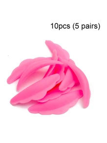 10Pcs Hot Pink Silicone Eyelash Perming Rod 3D Lash Lifting Curl Pads Cilia Perm Shields Curlers Makup Tools - Hot Pink - View 5
