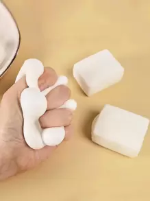 1入組豆腐形狀擠壓玩具 - 白色 - 查看 1