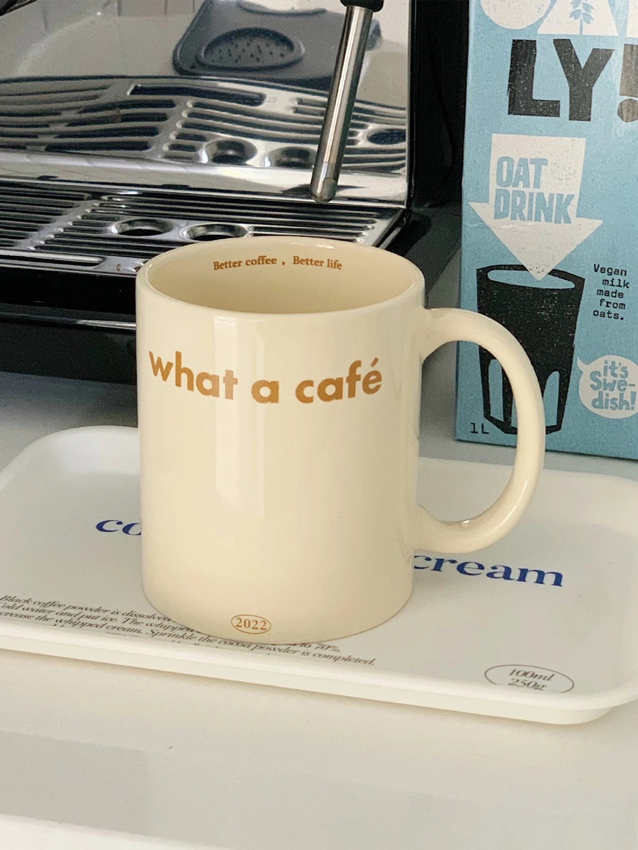 1pc Large Capacity Ceramic Mug Milk Cup/water Cup