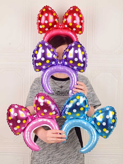 8pcs Bowknot Hair Bands With Balloon Decor