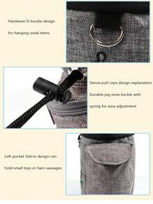 寵物訓練包多用途戶外狗狗零食袋狗訓練配件 - 深灰色 - 查看 4