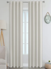 Estelar Textiler 1入組窗簾淺米色房間遮光窗簾窗簾後拉片和桿袋客廳隔熱遮陽簾 - 杏色 - 查看 10