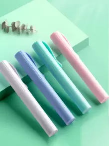 1入組筆風格創意文具迷你可折疊的剪刀適用於學生和藝術家帶帽子 - 白色 - 查看 3