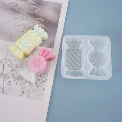 糖果形硅胶树脂模具工艺品 DIY 模具水晶环氧树脂铸造模具蜡烛混凝土模具