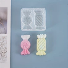 糖果形硅胶树脂模具工艺品 DIY 模具水晶环氧树脂铸造模具蜡烛混凝土模具 - 白色 - 查看 4