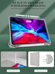 1pc Gray Tablet Protective Case With Multi-Angle Kickstand, Suitable For Various Apple IPad Models (IPad Mini 4/5/6/Mini7/9.7/10.2/10.5/Air4/Air5/10th/10.9/Pro11/Air11(M2)/Air13(M2)/Pro11(M4)/Pro13(M4)2024 12.9inch/IPad Air 13(M3 2025)/IPad Air 11-Inch (M3) 2025/IPad (A16) 11 Inch 11th Generation 2025) With Stylus Slot And Multi-Folding Stand