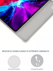 1pc Gray Tablet Protective Case With Multi-Angle Kickstand, Suitable For Various Apple IPad Models (IPad Mini 4/5/6/Mini7/9.7/10.2/10.5/Air4/Air5/10th/10.9/Pro11/Air11(M2)/Air13(M2)/Pro11(M4)/Pro13(M4)2024 12.9inch/IPad Air 13(M3 2025)/IPad Air 11-Inch (M3) 2025/IPad (A16) 11 Inch 11th Generation 2025) With Stylus Slot And Multi-Folding Stand