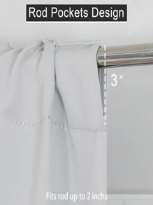 Estelar Textiler 1單層淺灰色窗簾後片隔熱窗簾臥室降噪客廳窗簾 - 淺灰色 - 查看 4