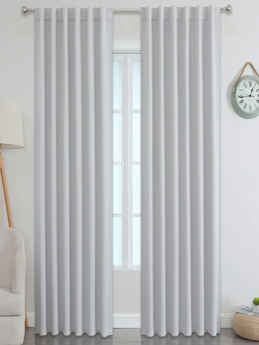 Estelar Textiler 1單層淺灰色窗簾後片隔熱窗簾臥室降噪客廳窗簾 - 淺灰色 - 查看 1