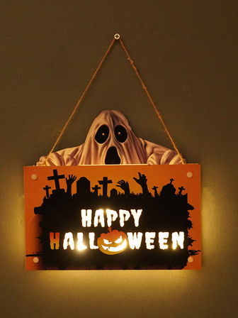 Party Anny Long 1入組萬聖節標語圖案掛飾裝飾用品