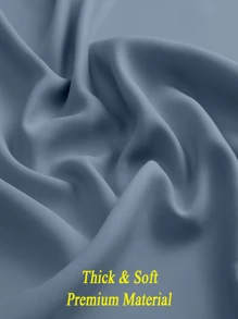 Estelar Textiler 1入組單石藍色窗簾桿口袋和背面標籤遮光客廳隔熱窗簾 - 霧霾藍 - 查看 7