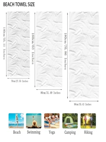 1 件皇冠和字母图案沙滩巾，超细纤维矩形旅行沙滩巾，适合游泳、潜水、夏季假日海滩必备