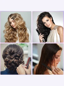 Bộ dụng cụ tạo kiểu tóc đen 8 món dành cho nữ - màu đen - Xem 3