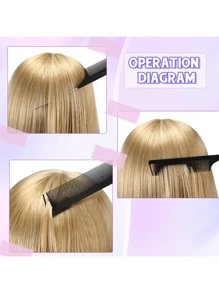 Bộ dụng cụ tạo kiểu tóc đen 8 món dành cho nữ - màu đen - Xem 5