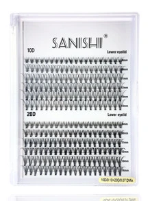 Di động Cá Nhân Cụm Làn Mi, Sợi Tổng Hợp Cá Nhân Lông Mi Giả Tự Làm Cụm Làn Mi Mở Rộng Mắt Có Thể Tái Sử Dụng Hàng Mi Để Trang Điểm - màu đen - Xem 5