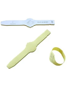 1pc Solid Color Watch Shaped Memo Pad Back To School - Yellow - View 2