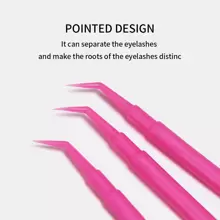 10入組粉色Perm睫毛刷Y形刷，睫毛捲翹套裝，捲曲矽膠墊，眼睫毛延伸工具，睫毛潔淨梳 - 粉色 - 查看 6