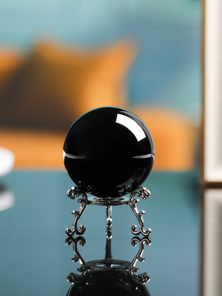 1入組水晶球藝術擺件 - 黑色 - 查看 1