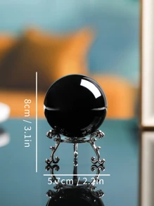 1入組水晶球藝術擺件 - 黑色 - 查看 4