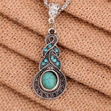 1 vòng cổ khảm ngọc lam cổ điển thời trang - Màu ngọc lam - Xem 2