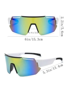 1PC Tinted Lens Fashion Glasses - Multicolor - View 4
