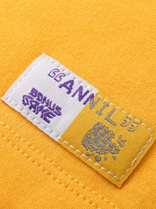 Annil Áo thun dài tay cổ tròn in chữ thời trang xuân thu cho bé trai màu vàng - Màu vàng - Xem 6