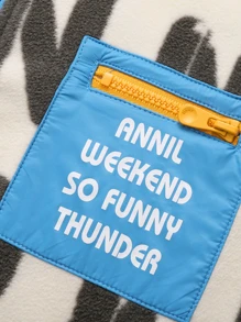 Annil 童装女童针织外套秋季立领抓绒工作服中大童洋气拉链夹克 - 灰色 - 查看 6