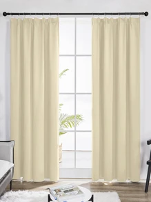 Estelar Textiler 1 Bảng Bút Chì Màu Be Pleat Rèm Cách Nhiệt Tiết Kiệm Năng Lượng Cho Phòng Khách Với Cửa Sổ Siêu Mềm Xử Lý - Màu be - Xem 10