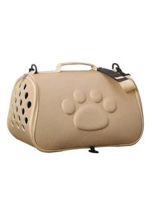 Mochila portadora para mascota teddy gato jaula portátil Bolso para gatos con con tira de mascota suministros - Champán - Ver 1