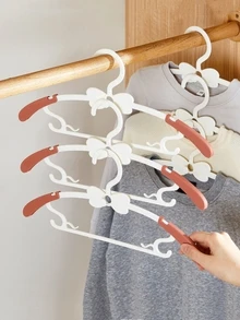 10pcs Multifunctional Household Retractable Baby Clothes Hanger - Red - View 2
