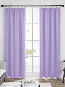 Estelar Textiler 件淺紫色遮光窗簾，附隔熱、鉛筆褶和桿袋設計，適合女孩臥室 - 淡紫色 - 查看 10
