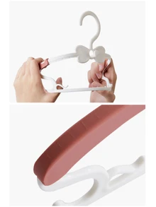 10pcs Multifunctional Household Retractable Baby Clothes Hanger - Red - View 5