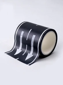 1 pieza tráfico pista Pegatinas , simple DIY material para Juguete coches con trenes - Negro - Ver 1